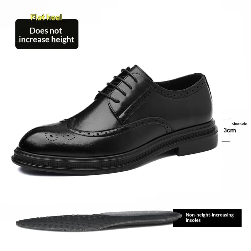 Chaussures rehaussantes pour homme grande taille, en cuir, habillées et formelles, 3/6/8 cm, de haut