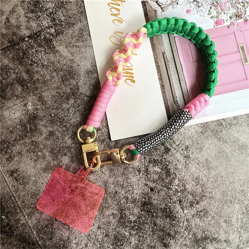 Accessoire porte-clés tressé à la main, porte-clés en métal, support pour clés, accessoires portable