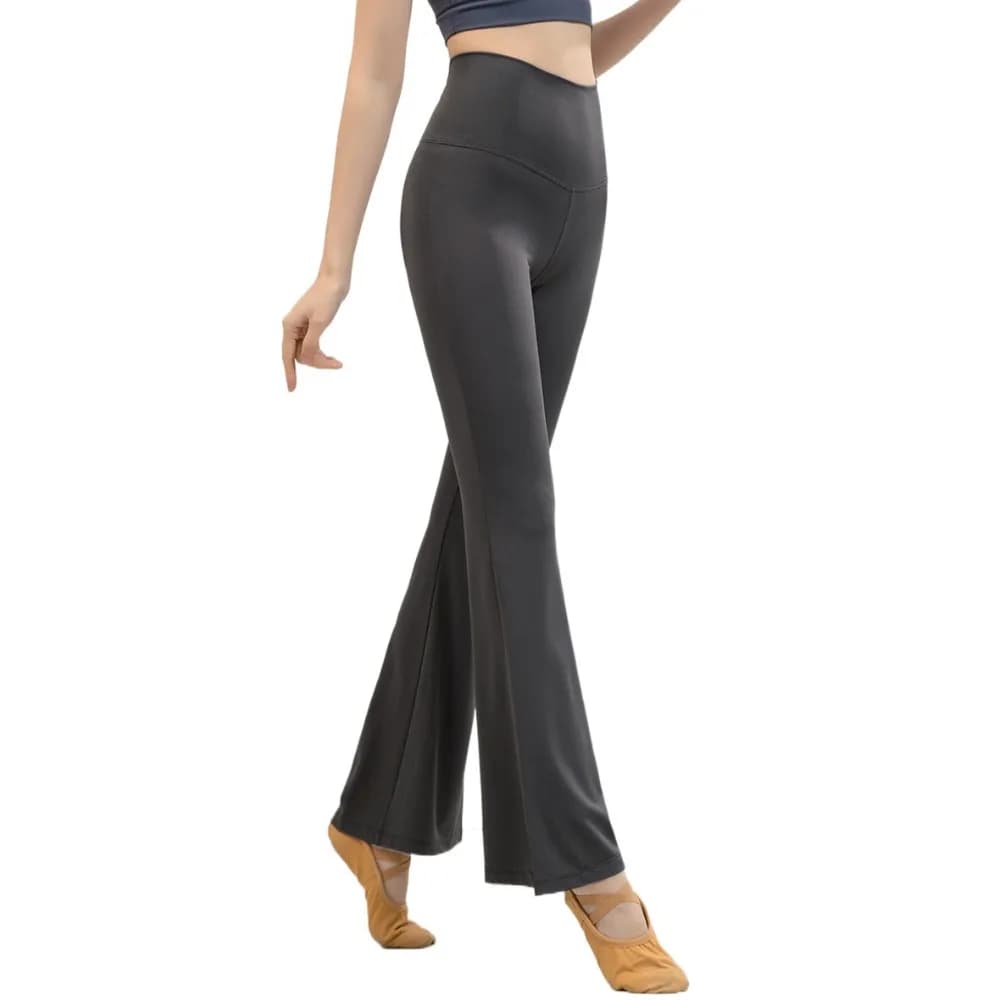 Pantalons de yoga en velours pour Pilates, micro-évasés, taille haute, pantalons de fitness à séchag