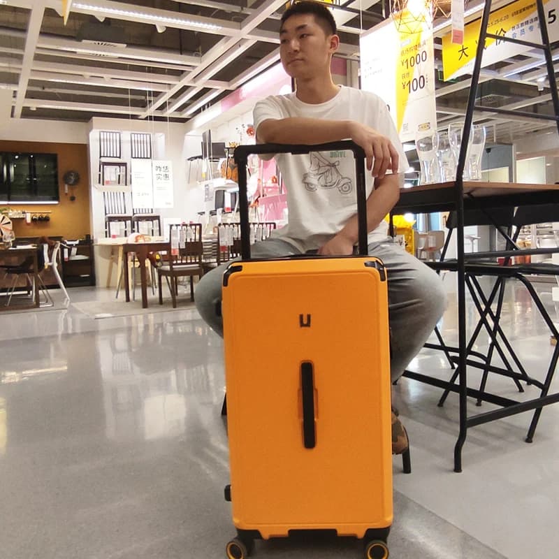Valise de grande capacité avec chargeur USB, bagage à barre de traction de 34 pouces de largeur, val