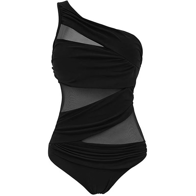M-3XL 4XL Grande Taille Maillots De Bain Pour Femmes Un initié Slim Maillots De Bain Femmes Mesh Noi