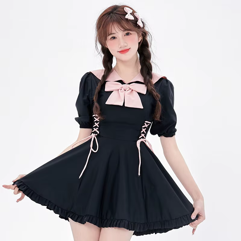 Maillot de bain fendu pour femmes, jolie fille conservatrice, Slim et couvrant la viande, nouvelle c