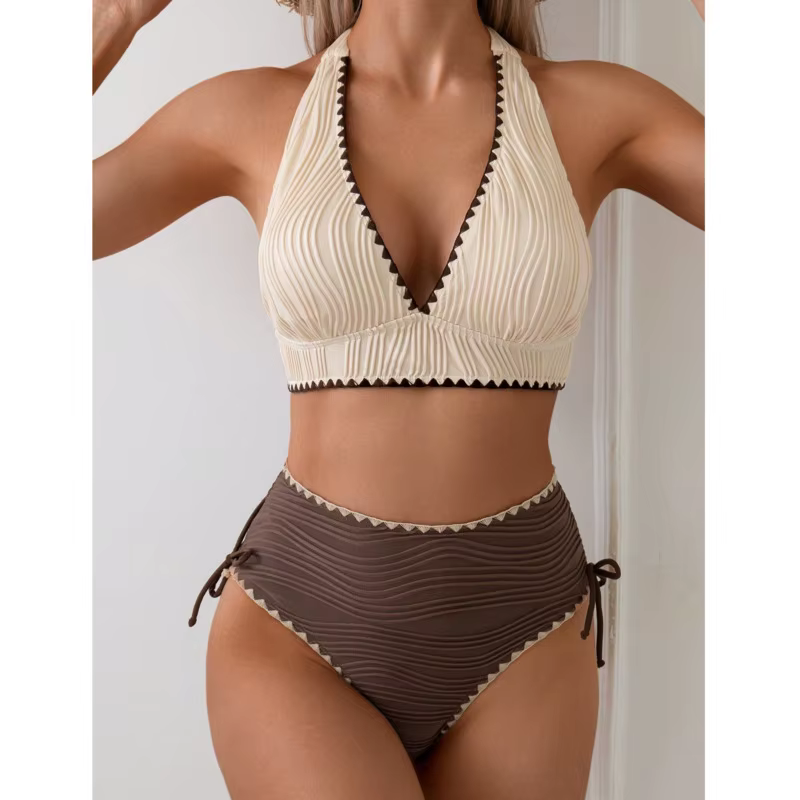 Sexy taille haute Bikinis femmes maillots de bain femme maillot de bain pour maillot de bain maillot