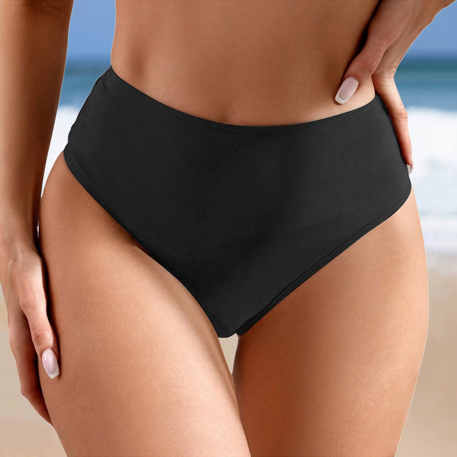 Sexy maillots De bain femmes bas De Bikini femmes grande taille taille haute bas De Bikini slip De b
